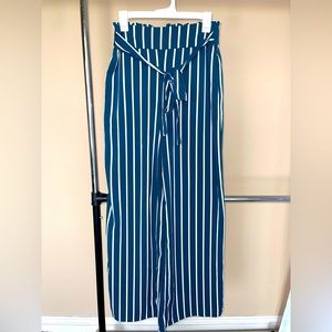 Pinstripe Flowy Trousers